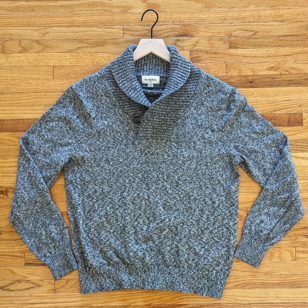 Men's Pullover Collared Sweater Gray Medium Goodf… - image 1